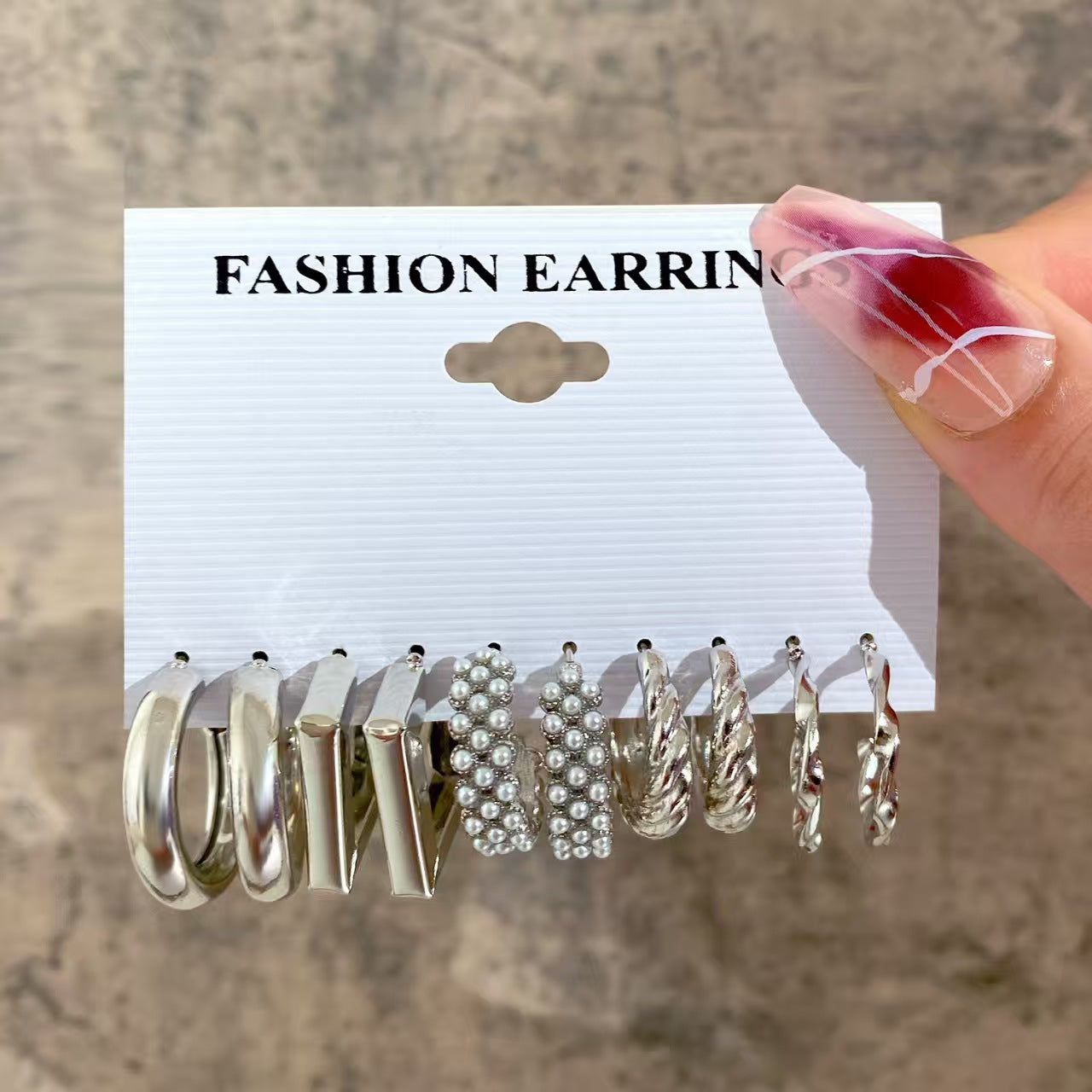 Bestselling European and American Metal Hoop Earring Set-INS Style