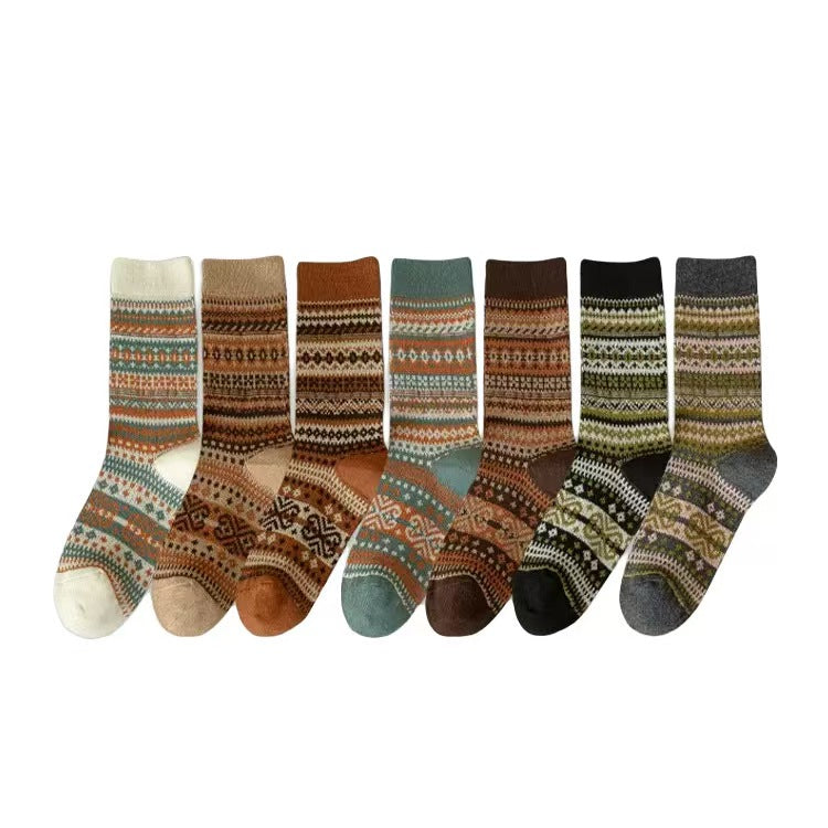 Fashionable Knee-high Women‘s Thermal Cotton Socks for Autumn&Winter - Made of Pure Xinjiang Cotton