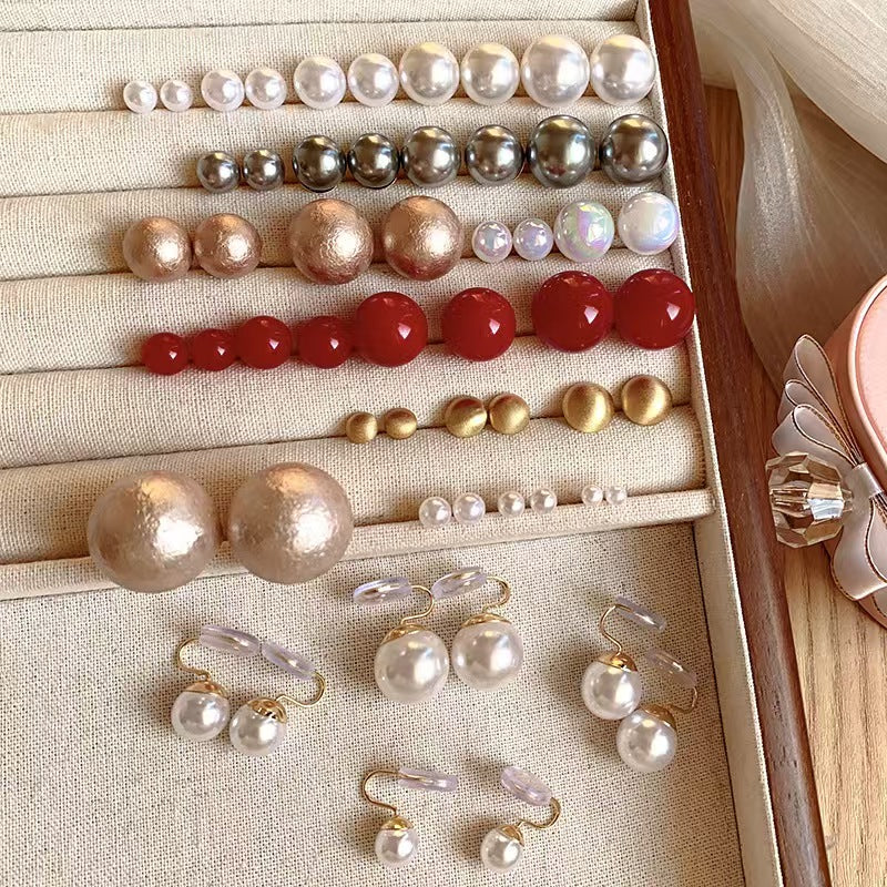 S925 Sterling Silver Earrings，Pearl Earrings，Zircon Earrings