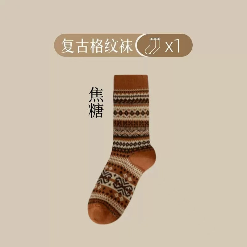 Fashionable Knee-high Women‘s Thermal Cotton Socks for Autumn&Winter - Made of Pure Xinjiang Cotton
